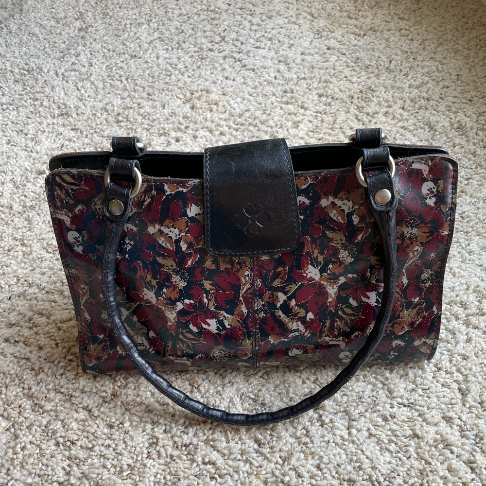 Patricia Nash floral leather shoulder bag